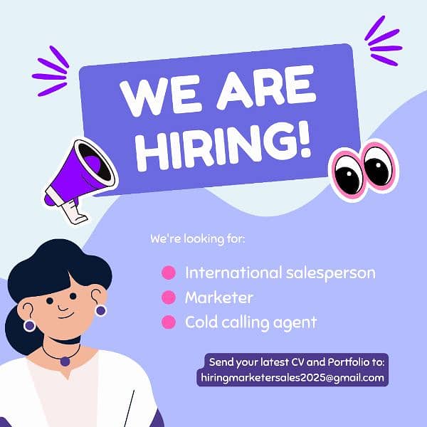 We are looking for international salesperson 0