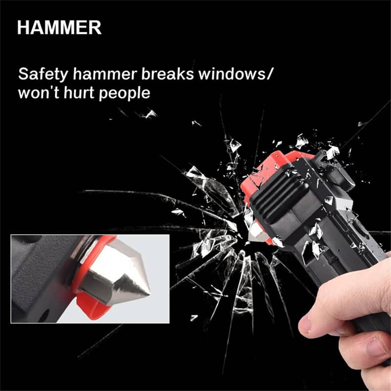 8in1 Car Emergency Flashlight,Magnetic Work LED with Window Breaker 3