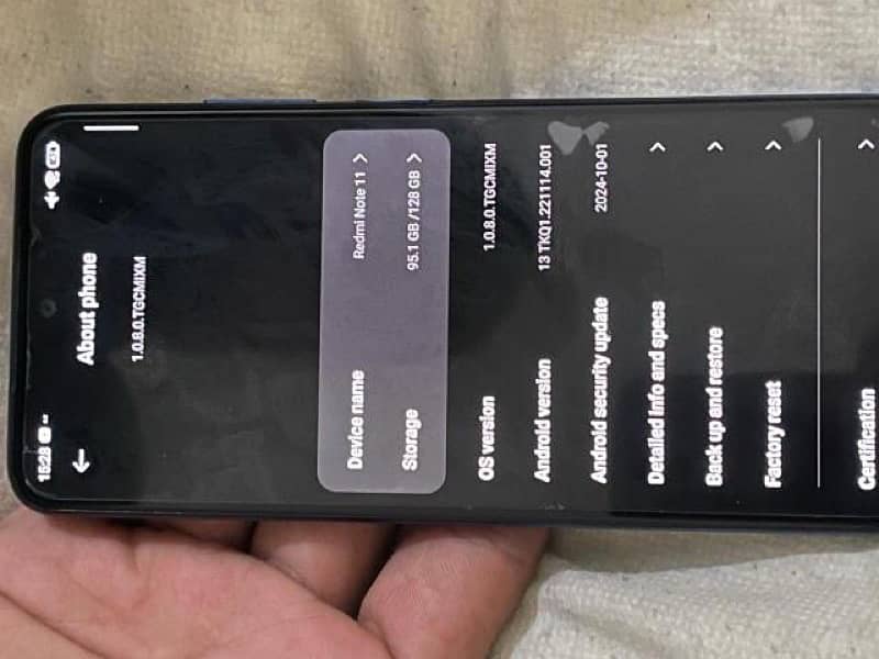 red me note 11 pta approved 8 128gb 4
