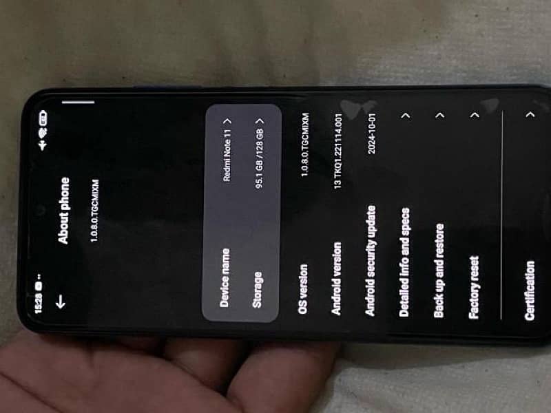 red me note 11 pta approved 8 128gb 5