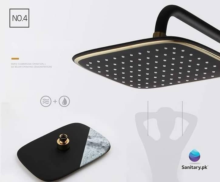 Luxary Black Gold Shower Set | Bath Set | Faucet Set For Sale 6