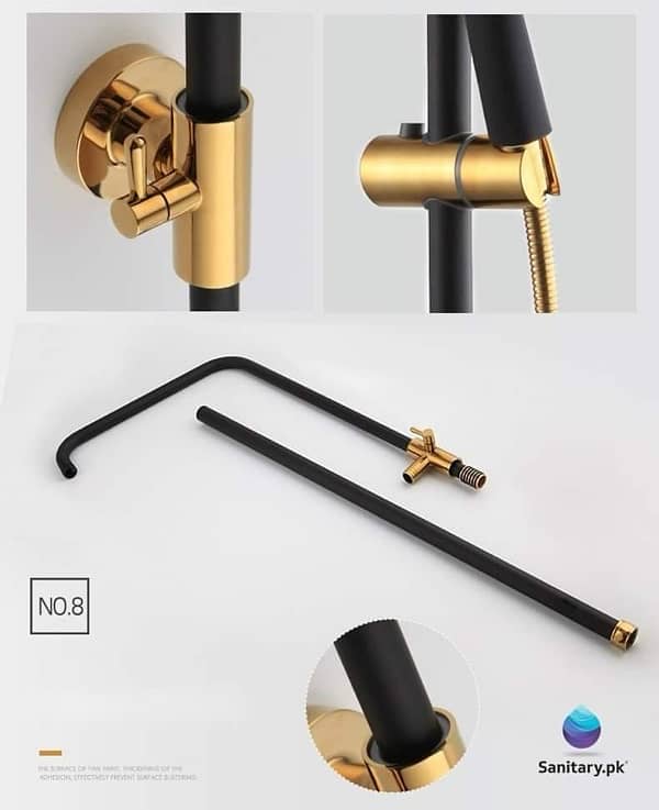 Luxary Black Gold Shower Set | Bath Set | Faucet Set For Sale 9