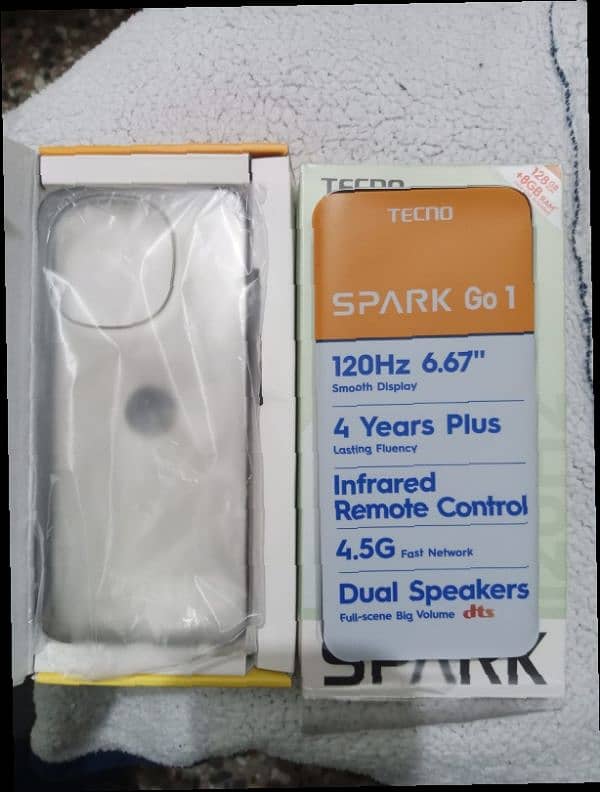 Techno Spark go 1. . 4/128GB only Box open All Accasaries pack Brand New 9