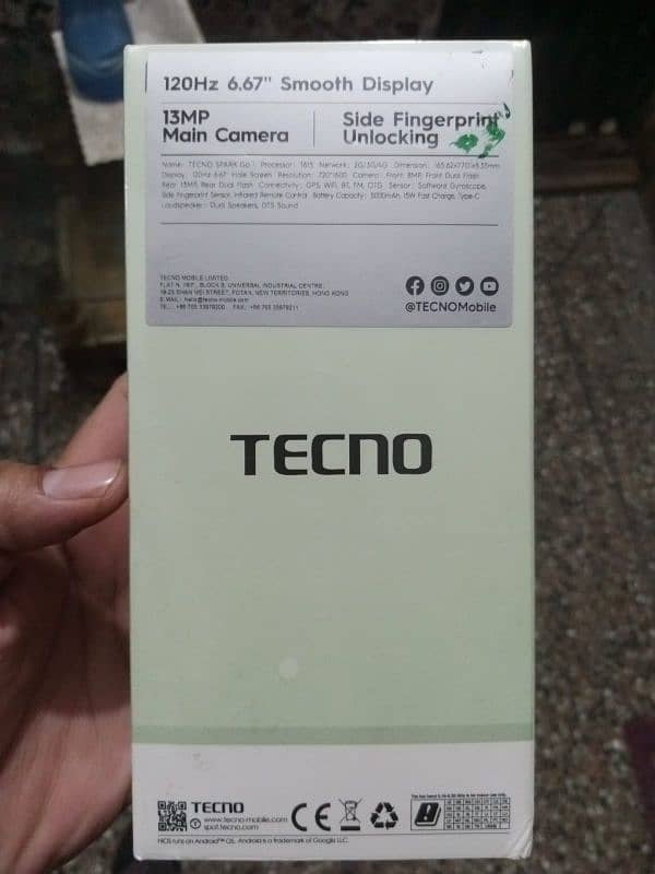 Techno Spark go 1. . 4/128GB only Box open All Accasaries pack Brand New 12