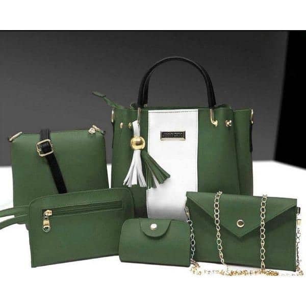 stylish women leather hand bags set_5pcs 0