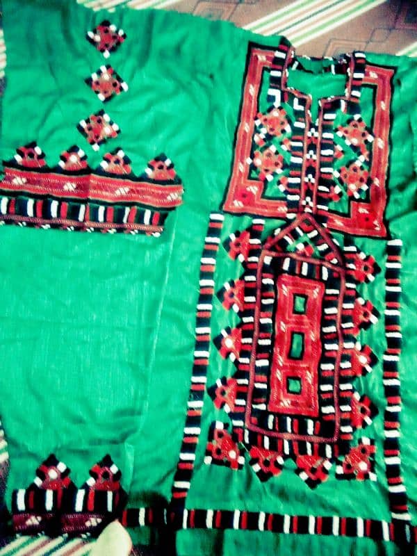 beautiful fancy hand work balochi suit 0