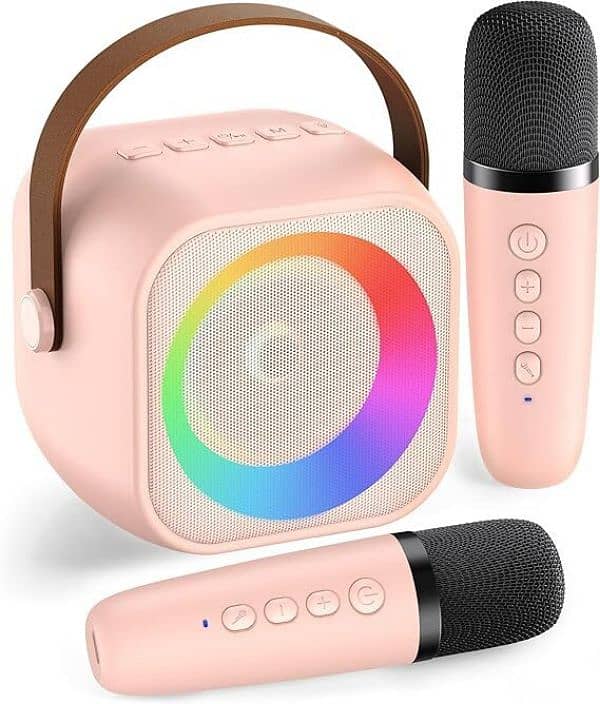 K12 Wireless Karaoke Speaker with 2 Bluetooth Mic Dual Microphone 4