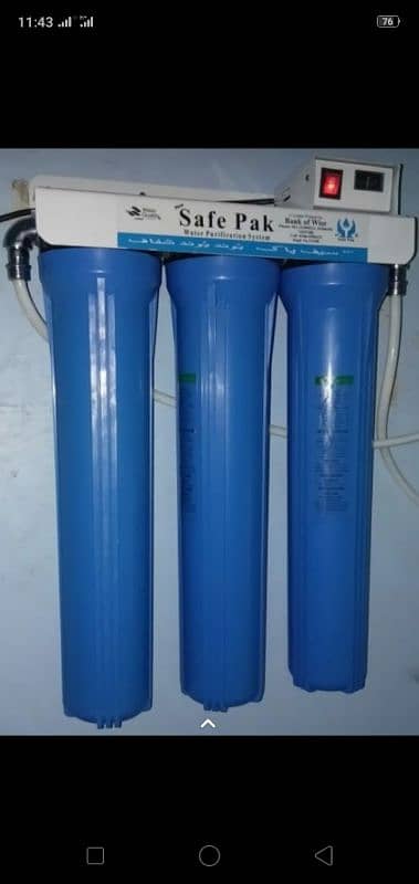 New Safe Pak Triple Stage 20" Slim  Water Filter System with UV Lamp 9 0