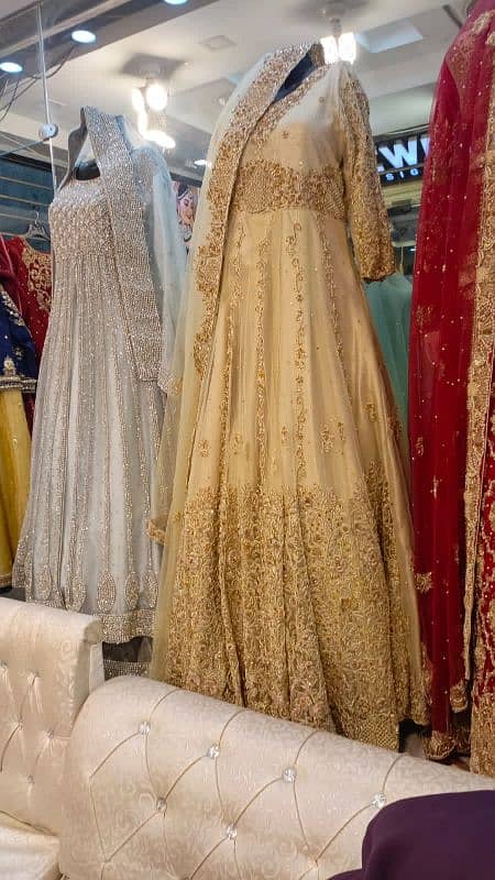 Bridal Golden Stunning Maxi | Wedding Dress | Bridal Dress for Sale | 3