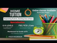 HOME TUTORS AND ONLINE TUTORS AVAILABLE