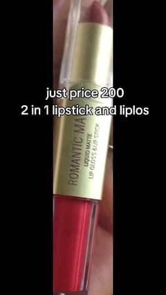 new lipstick and permanent liplos 2 in 1 just 200 Mai