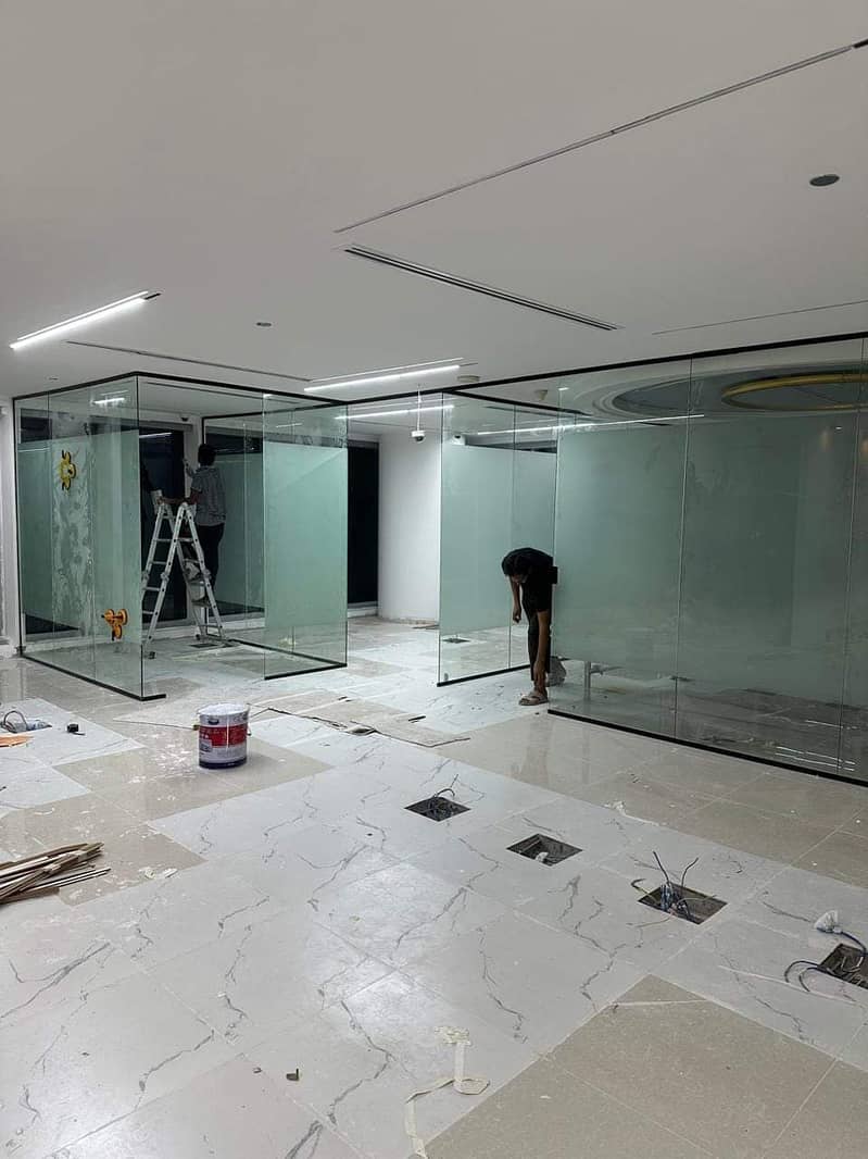 Glass works/Glass Doors/Mirror wall/Glass windows/Diamond shape mirro 5