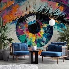 Pvc Wallpaper- 3D wallpaper-Customise wallpaper - Wall flex-Wall paper 14