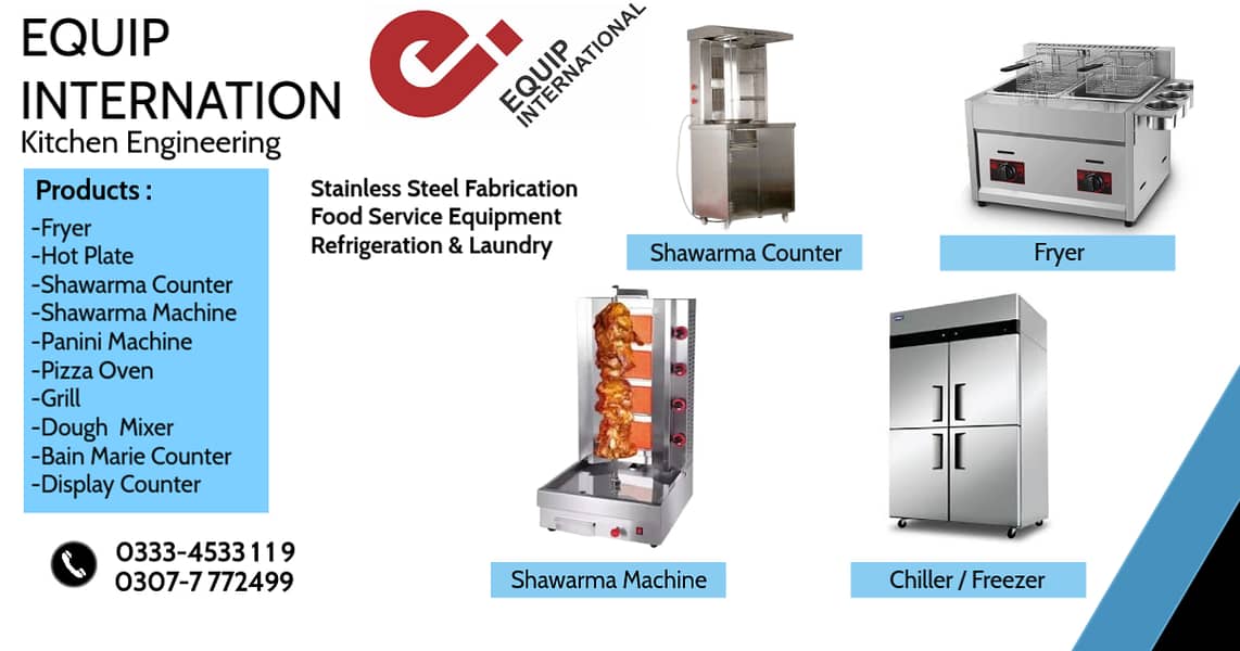 Fryer / counters / chiller / Hot plate / Qeema machine / Kitchen Item 0