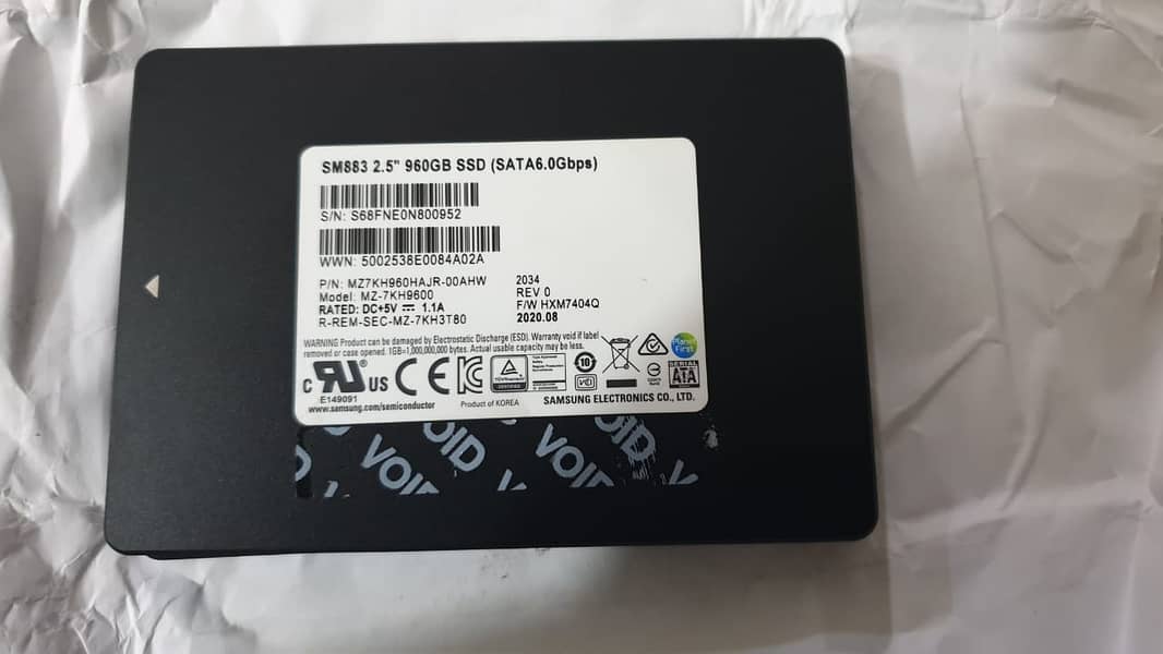 Sata SSD Hard Drive 1TB Samsung New 100% Health 0