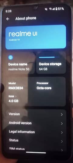 realme note 50c all ok ha 10 by 10 condition ha with box