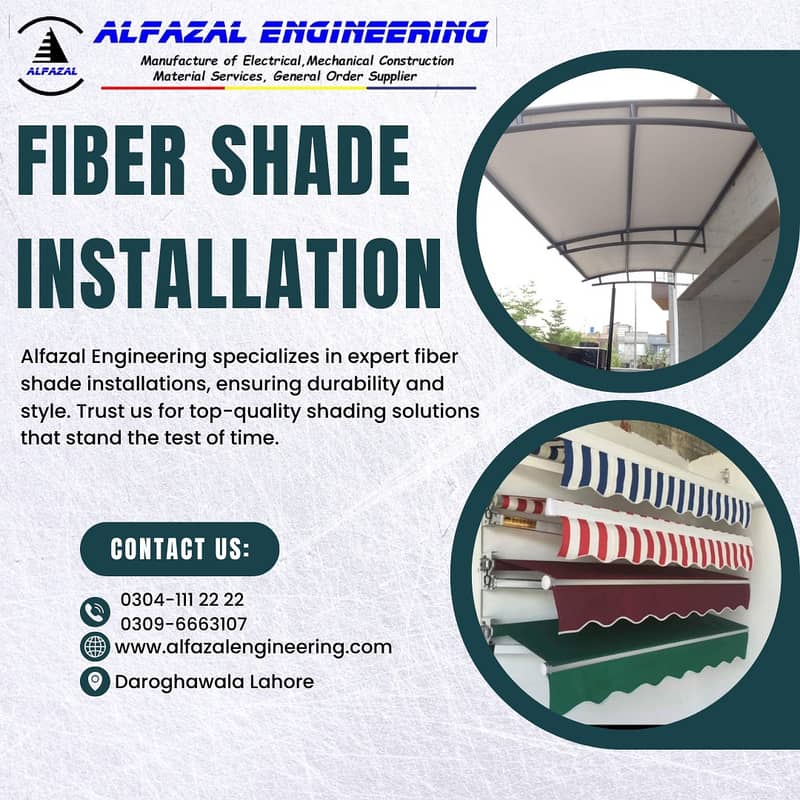 fiber Shade/ Car Parking shade/Folding shade/Manufacturer/ installatio 1