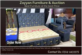 Bed set | side table dressing | Double Bed | Poshish bed | Furniture