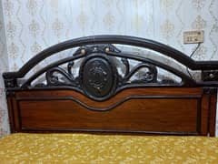 Wooden double bed