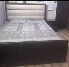 wooden King size bed with 2 side tables