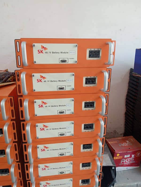 lithium ion S. K battery 48v 150ah 7200wh 2