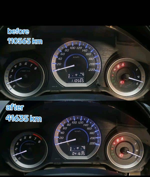 honda city meter reverse 0