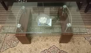 Double glass 12mm Center table & 2 side Tables