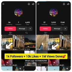 Tiktok, Instagram Followers and Likes, What's app: 03704826266