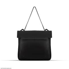 BagX aurora black PU leather shoulder bag, Black