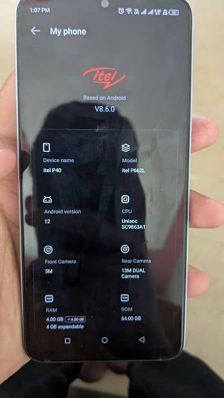 Itel P40 4/64 approved 10/10 condition 4