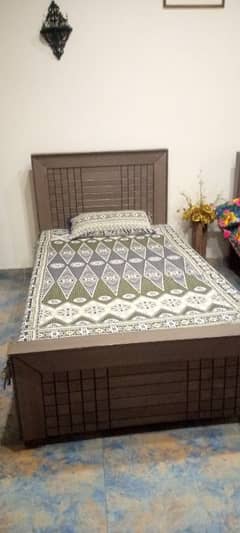 single bed brown colour