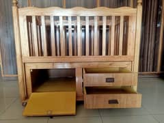 Baby cot | wooden cot | kids bed | kids crib coat with mattres free