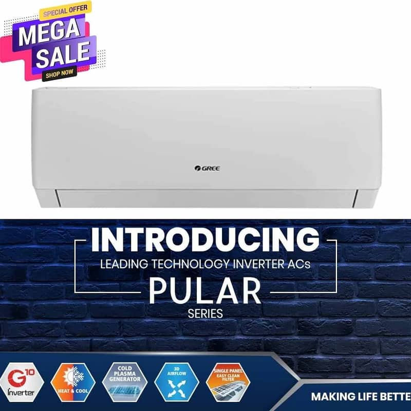 GREE Split AC 1.5 TON Pular Series (Inverter) 0