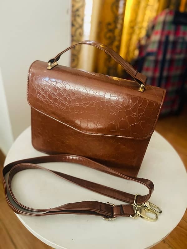 brown snake print new crossbody bag 1