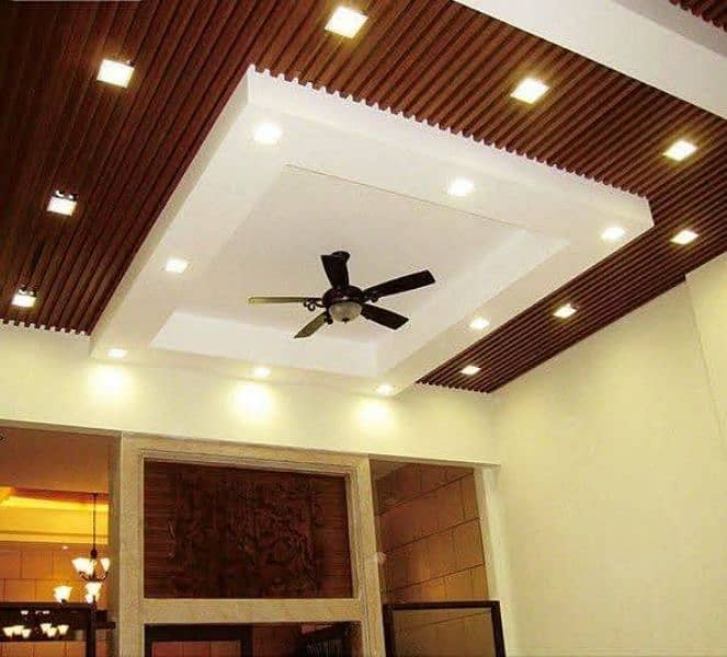 Pop Fancy Ceiling|Gypsum 2by2 False ceiling|PVC Ceiling|wallpapers 5