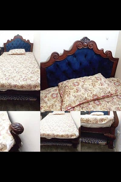 Tali wood Bed with Mattress 0