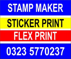 Sticker printing,Flex printing,Tshirt printing,Stamp maker,Tin box