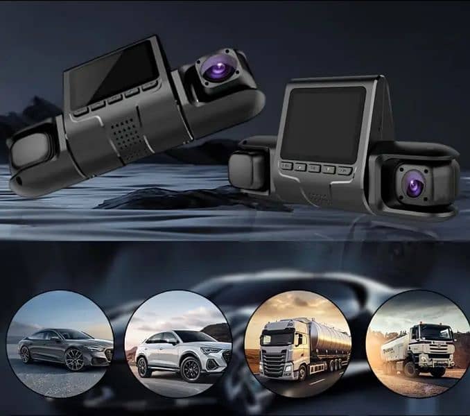 Car Dash Camera, Front 1080P Built-in 480P Full HD,  with Night Vision 2