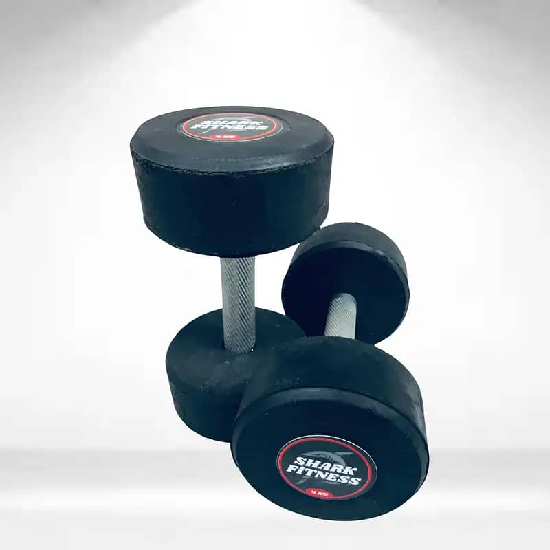 DUMBBELLS PAIR / RUBBER COATED DUMBBELL / HOME GYM EQUIPMENT 3