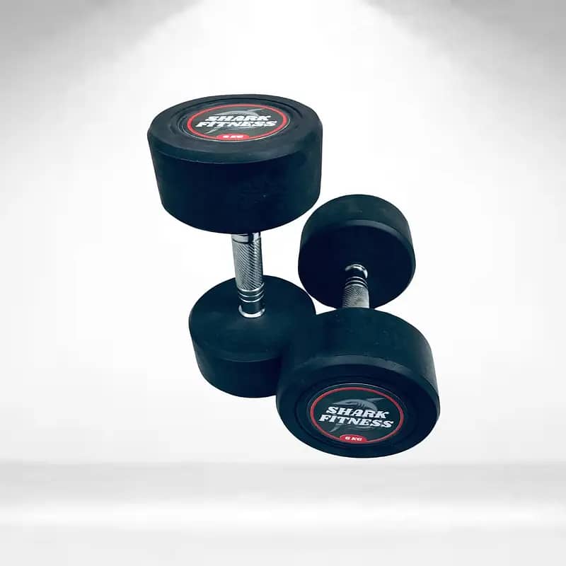 DUMBBELLS PAIR / RUBBER COATED DUMBBELL / HOME GYM EQUIPMENT 7