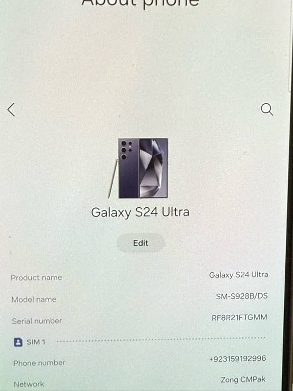 samsung galaxy s24 ultra PTA Approved dual sim 12/256 Violet colour 3