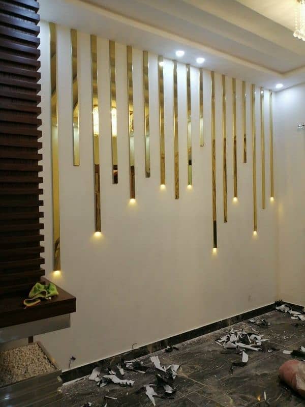 Golden wall design wall covering 1