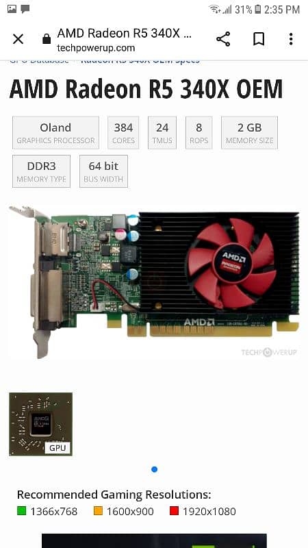 vga graphics card 2GB 2