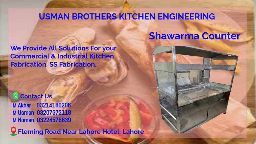 Shawarma Counter / Bar bq Counter / Biryani Counter /Food Cart 0