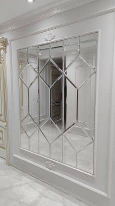 Mirror wall/Glass windows/Diamond shape/mirror wall desing 5