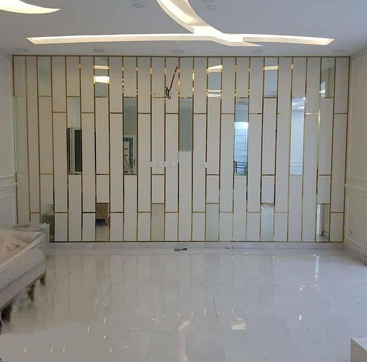 Mirror wall/Glass windows/Diamond shape/mirror wall desing 11