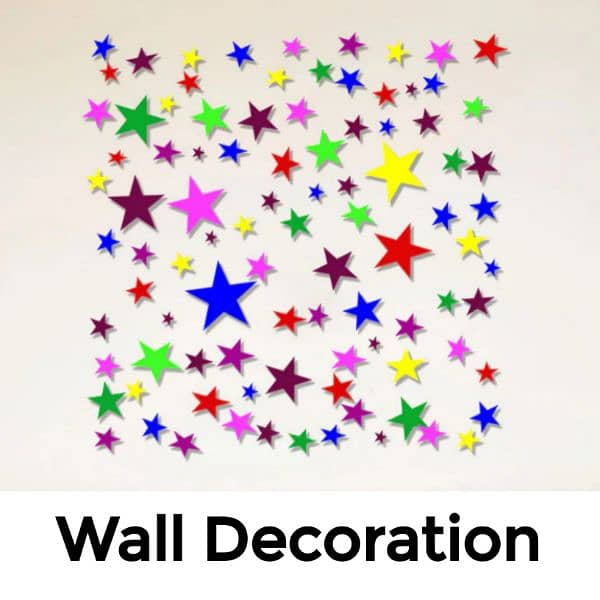 50 Multicolor Stars Stickers - Glitter Stars 1