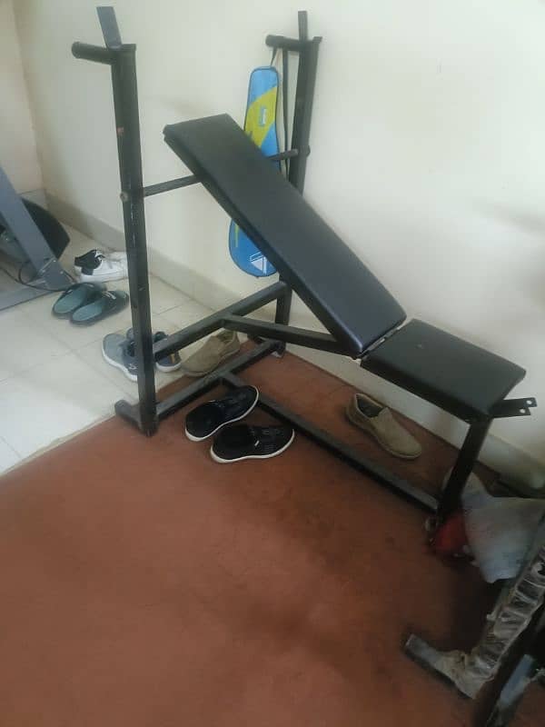 Gym equipment for sale Dumbbell,rods,plates,bench, 1