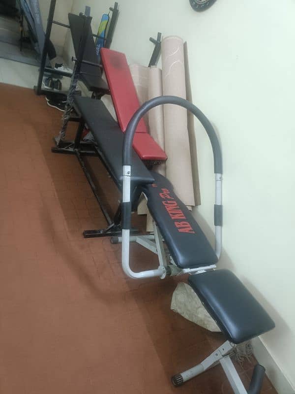 Gym equipment for sale Dumbbell,rods,plates,bench, 2