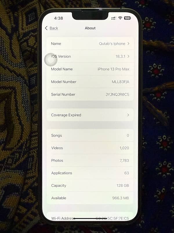 Iphone 13 pro max  PTA approved  128 gb 0